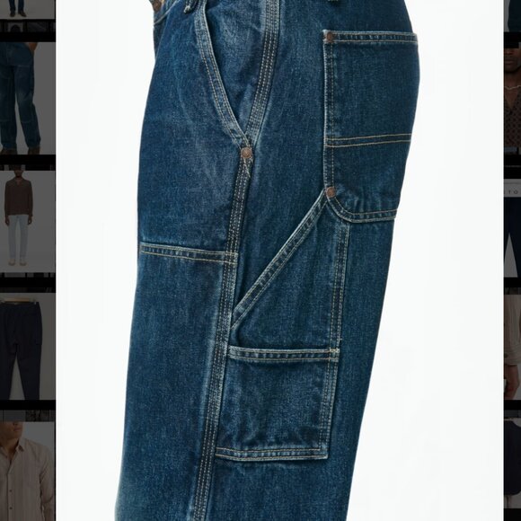 Brooks Brothers Dark Wash Cherry Street Selvedge Denim Carpenter Pants W32 x L32 - Picture 3 of 8